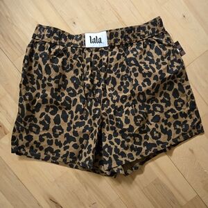 NWT Dressed In LALA leopard Boxer Shorts